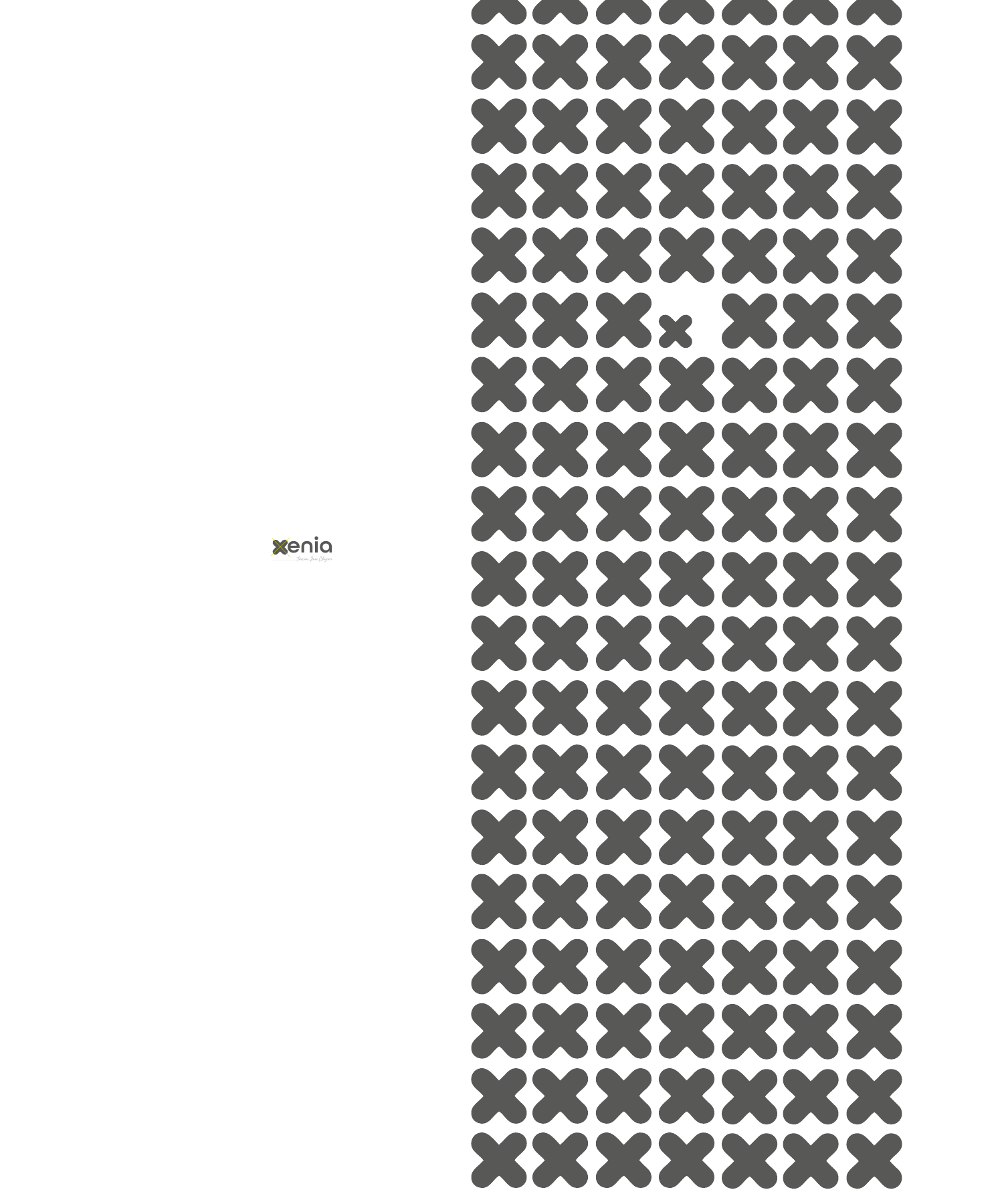 Prueba de repetición del símbolo como patrón gráfico de Xenia